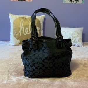 Coach Black Signature Shoulder Bag